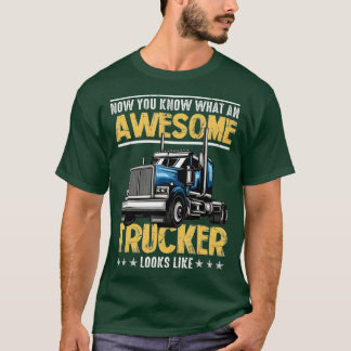 T-shirt Chauffeur de camion semi-conducteur de camion 18 W