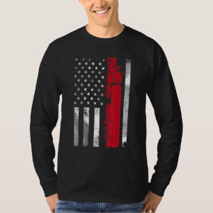 T-shirt Chauffeur de Camion USA Drapeau Américain Vintage
