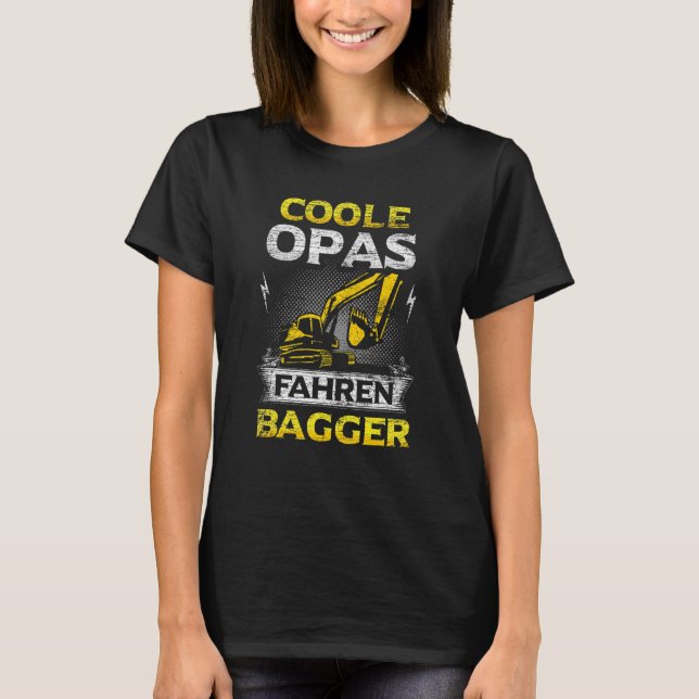 T-shirt Chauffeur de Digger Mens Grand-pa Machine de const (Devant)