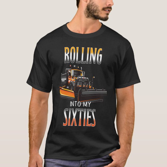 T-shirt Chauffeur de neige 60e anniversaire (Devant)