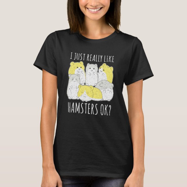 T-shirt Chauffeur de rongeur d'animaux Hamster (Devant)