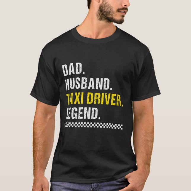 T-shirt Chauffeur de taxi papa mari (Devant)