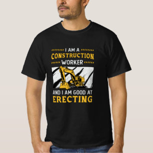 T-shirt Chauffeur d'excavateur Rétro Je Suis Un Travailleu