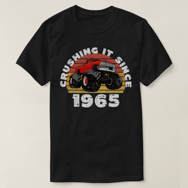 T-shirt Chauffeur Monster De Camion L'Écrasant Depuis 1965 (Design devant)