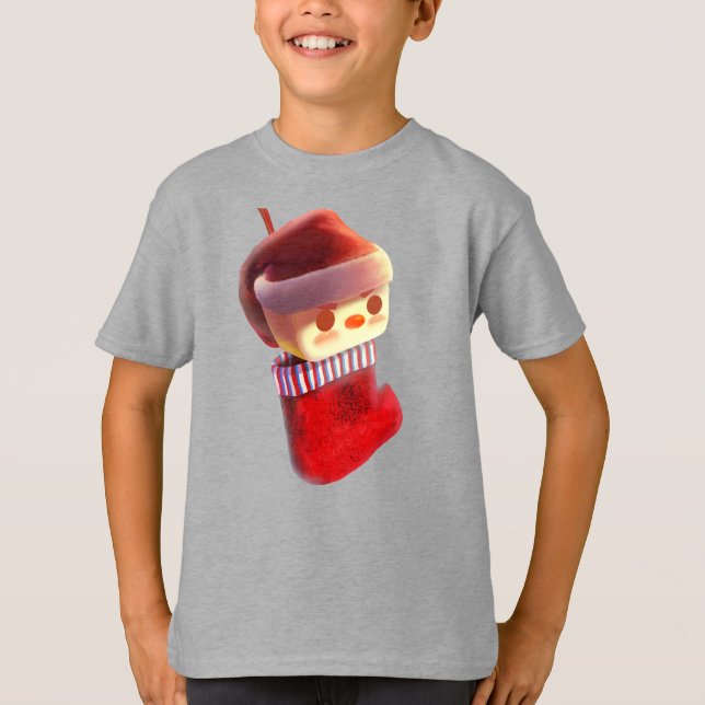 T-shirt Chaussette de Noël (Devant)