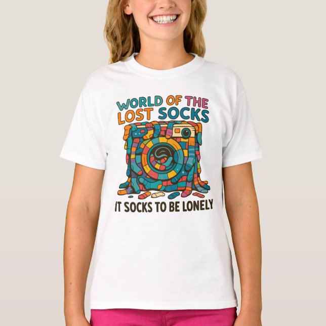 T-shirt Chaussettes Danoises Drôle Monde Manquant Mais Pas (Devant)