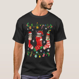 T-shirt Chaussettes de Noël de chat de forêt norvégienne X