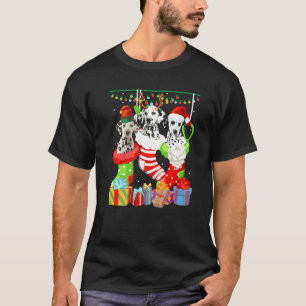 T-shirt Chaussettes de Noël de chien dalmatien Pyjama de N
