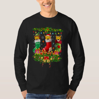 T-shirt Chaussettes de Noël Guépard X Mas Lumières Pyjama 