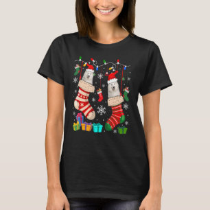 T-shirt Chaussettes de Noël Pyjama Samoyed Chien Chien Chi