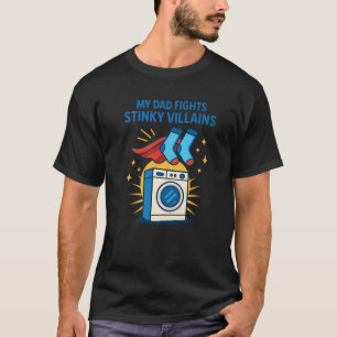 T-shirt Chaussettes papa amusant Superhero Lave-linge Père