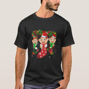T-shirt Chaussettes singes Noël Funny Famille Pyjamas Chr