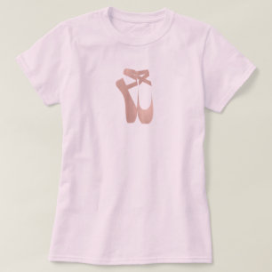 T-shirt Chaussons de ballet roses Ballerine Or rose Chambr