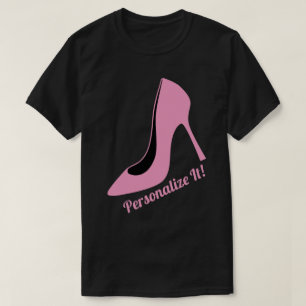 T-shirt Chaussure à talon rose haute Rétro