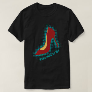 T-shirt Chaussure à talon rouge rétro