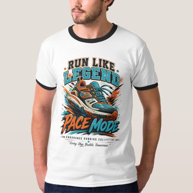 T-shirt Chaussure de course Art Légendaire Mode Rythme Rét (Devant)
