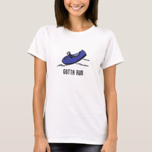 T-shirt Chaussure de course bleue - Faut que je coure