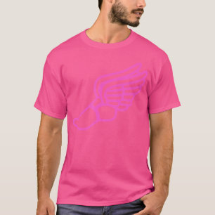 T-shirt Chaussure de course rose avec baskets à ailes pour