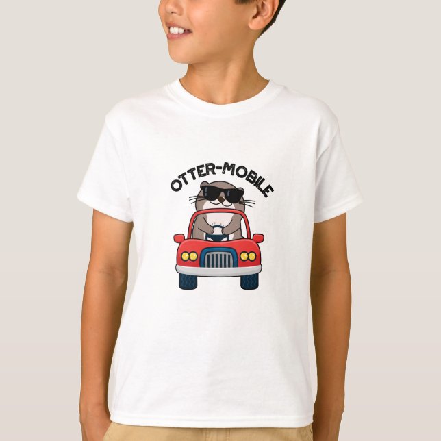 T-shirt Chaussure de voiture animal drôle Otter-mobile (Devant)