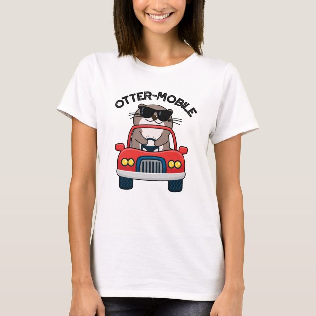 T-shirt Chaussure de voiture animal drôle Otter-mobile (Devant)