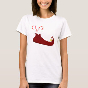 T-shirt Chaussure elfe rouge avec Sucres de canne