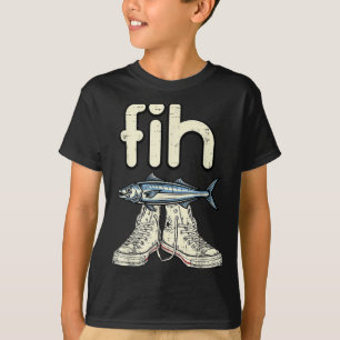 T-shirt Chaussure en toile Fih Poisson Citation drôle Humo