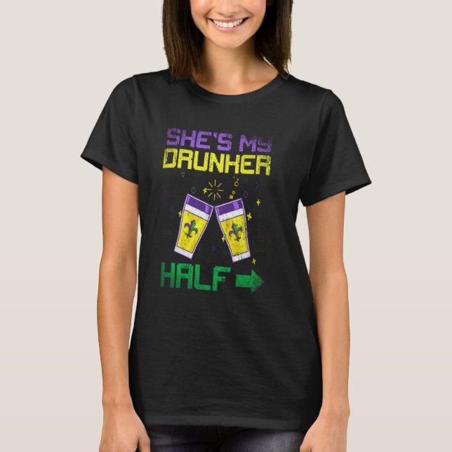 T-shirt Chaussure Mon Drunker Half Bière Boisson Party Mar (Devant)