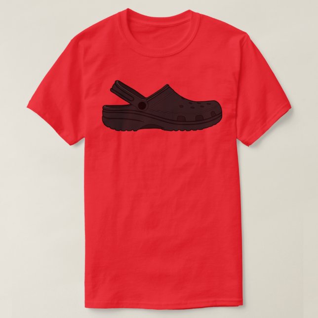 T-shirt Chaussure noire Croc Clog (Design devant)