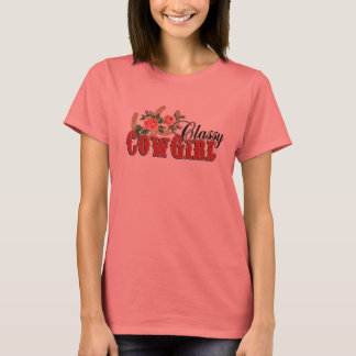 T-shirt Chaussures à cheval Classy Cowgirl + Design Rose