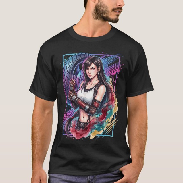 T-shirt Chaussures à jupe noire de Tifa Lockhart de Final  (Devant)