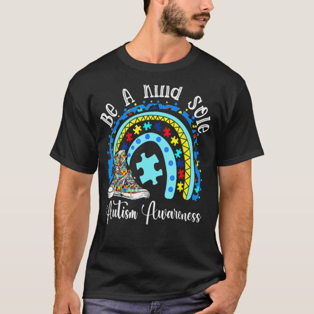 T-shirt Chaussures à puzzle de sensibilisation à l'autisme (Devant)