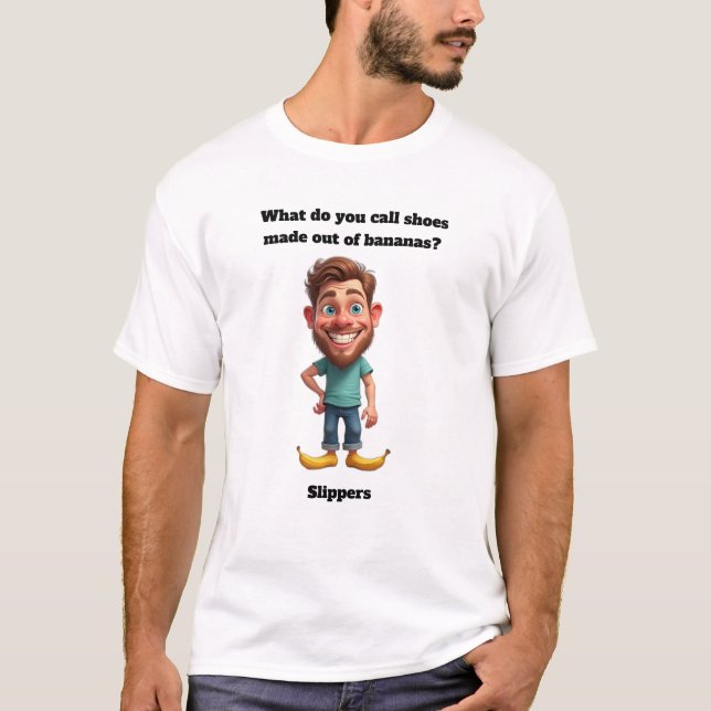T-shirt Chaussures Banane Création Graphique Drôle  (Devant)