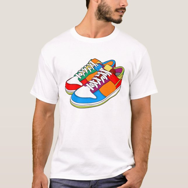 T-shirt Chaussures colorées (Devant)