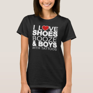 T-shirt Chaussures d'amour Booze garçons avec Chemise de t