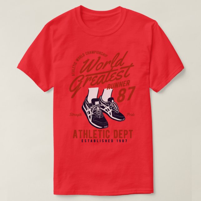 T-shirt Chaussures de course les plus grandes au monde (Design devant)