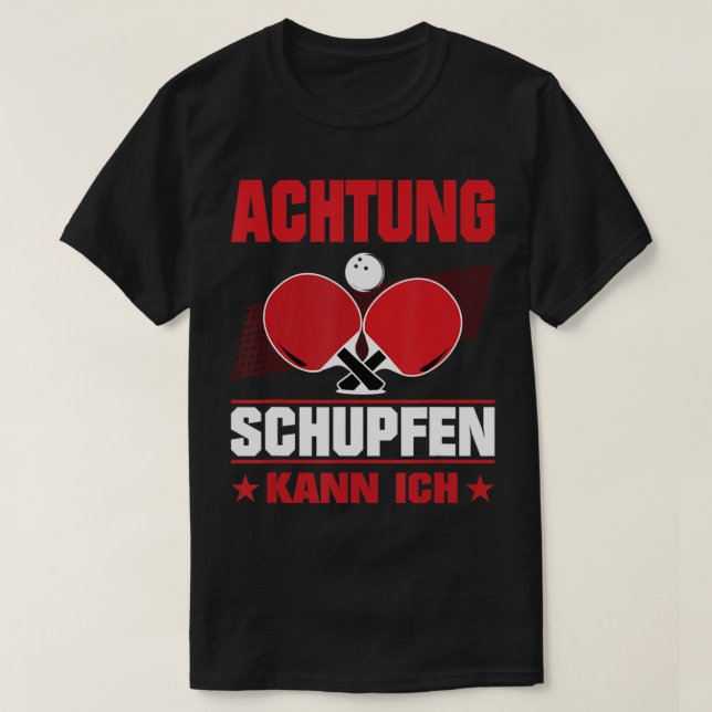 T-shirt Chaussures de ping-pong et poussette king (Design devant)