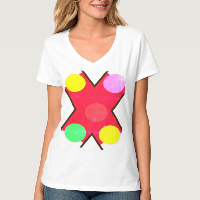 T-SHIRT CHAUSSURES D'ÉQUIPAGE POINTS GÉANTS JAUNE ROUGE CL (Devant)