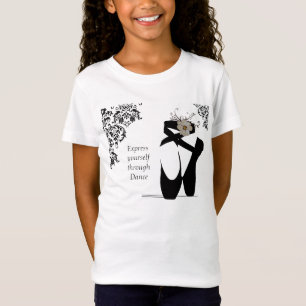 T-Shirt Chaussures d'orteil avec l'invitation noire de