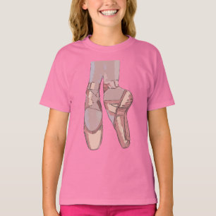 T-shirt Chaussures d'orteil de pantoufles de ballet