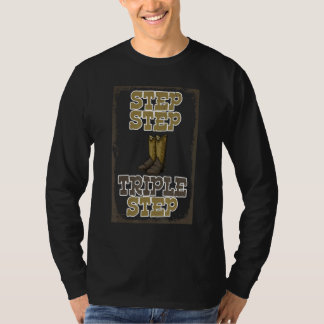 T-shirt Chaussures drôles de danse en ligne triple Step St