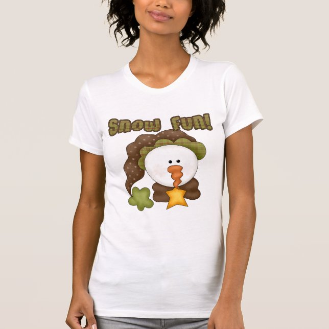 T-shirt Chaussures et cadeaux One Fun de neige (Devant)