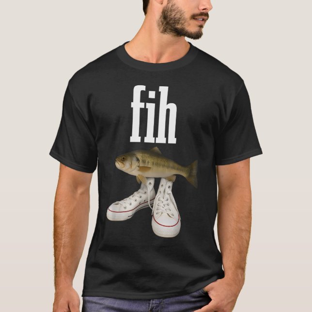 T-shirt Chaussures Fih Poisson Drôle (Devant)