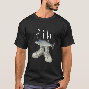 T-shirt Chaussures Fih Poisson Drôle ajustement jeu de mot