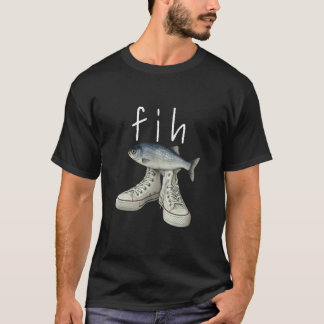 T-shirt Chaussures Fih Poisson Drôle ajustement jeu de mot