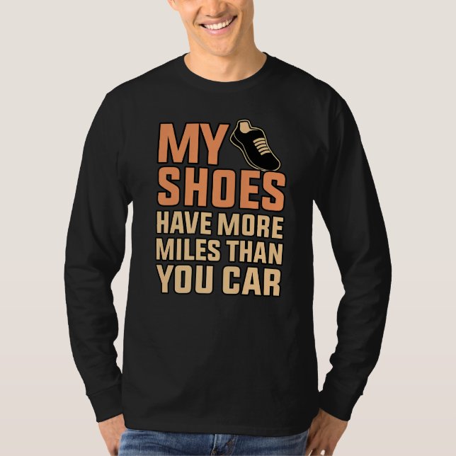 T-shirt Chaussures Ont Plus De Miles Moitié Marathon Runne (Devant)