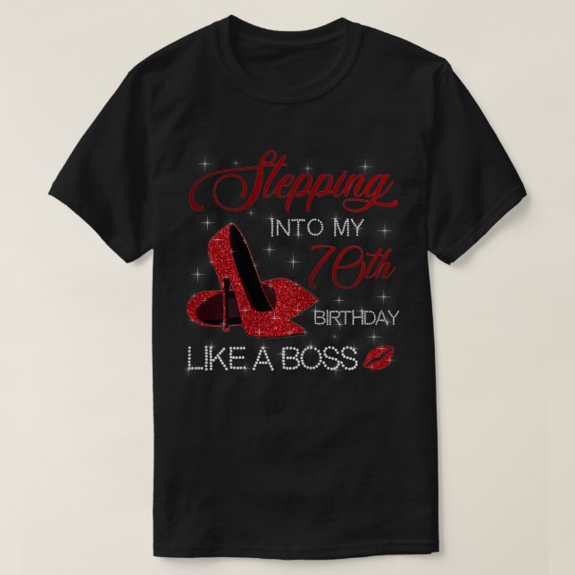 T-shirt Chaussures rouges pour femmes 70e Escouade d'anniv (Design devant)