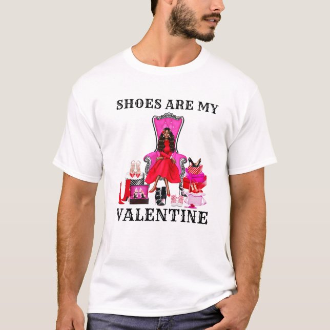 T-shirt Chaussures Sont Mes Valentine Black Queens Melanin (Devant)