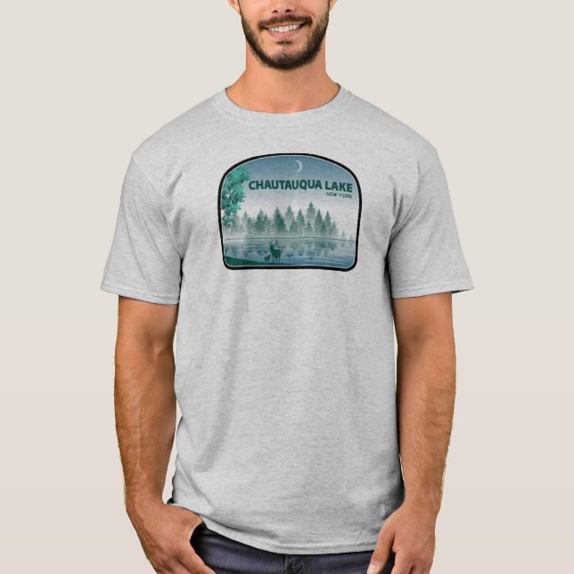 T-shirt Chautauqua Lake New York Deer (Devant)