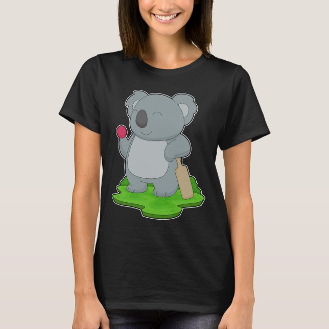 T-shirt Chauve-souris de cricket de Koala (Devant)