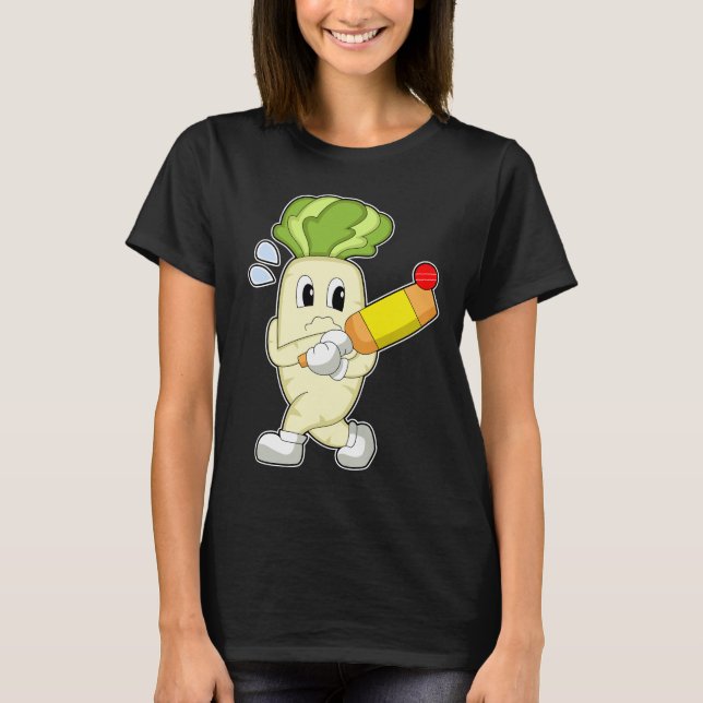T-shirt Chauve-souris de cricket Radish (Devant)